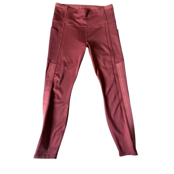Athleta Allyson Felix Ultimate Stash II Legend Tight Leggings size M Coral Red - Picture 2 of 12